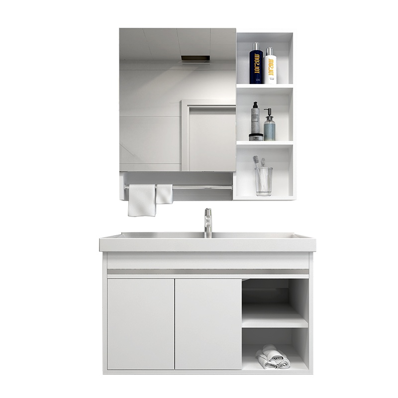 四季沐歌[MICOE]镜柜浴室柜组合套装卫生间多层实木防潮洗脸盆现代简约