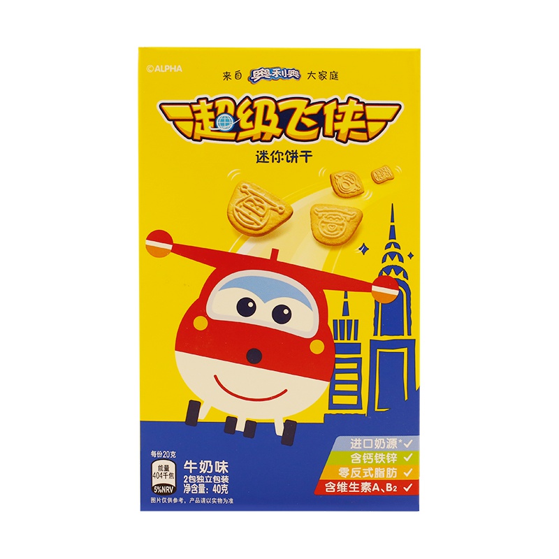 超级飞侠迷你饼干牛奶味40g