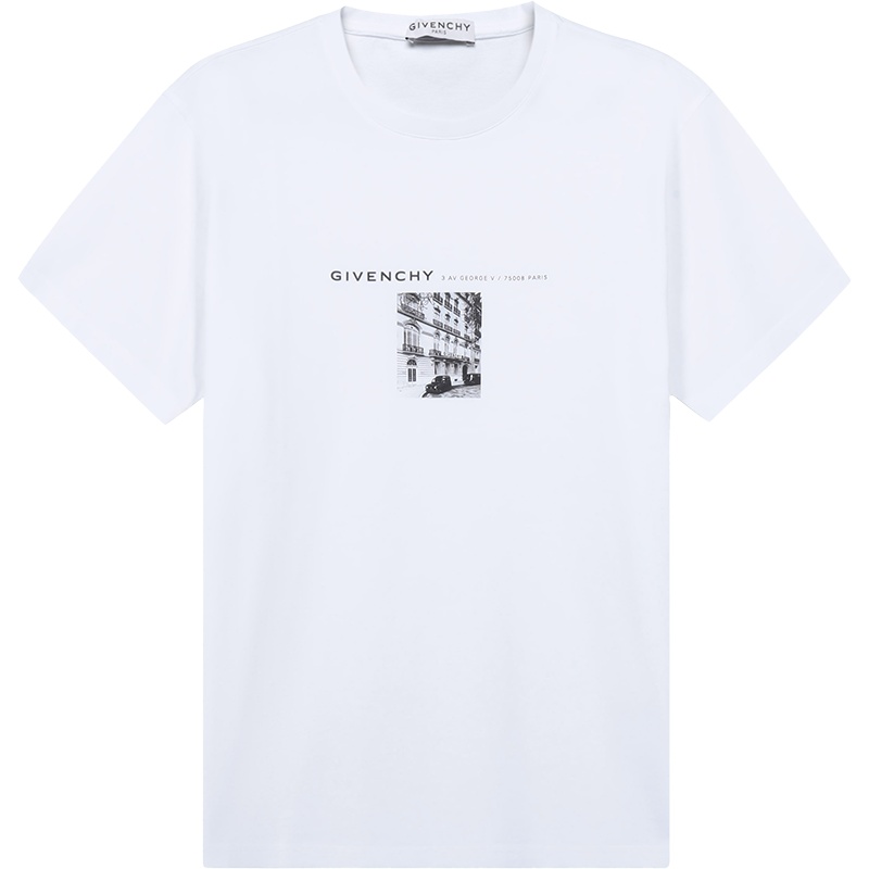 纪梵希 GIVENCHY 男士 棉质宽松版圆领短袖T恤 BM711M3002