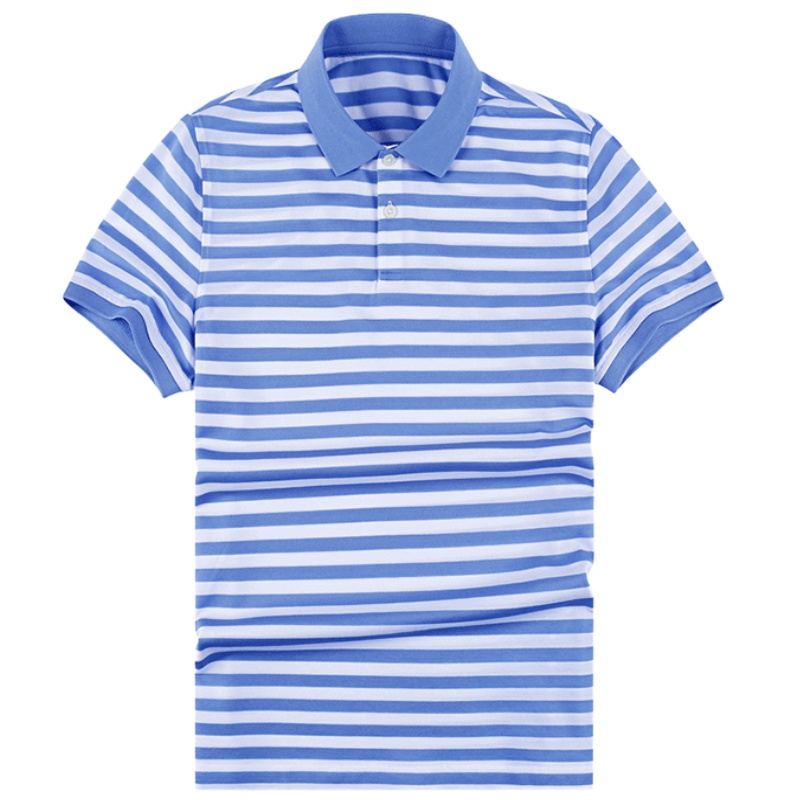 布先生短袖T恤 男士丝光条纹polo衫纯棉有领海魂衫短袖男AT10013