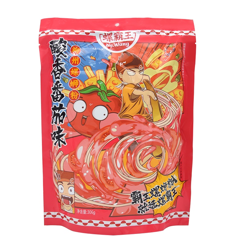 螺霸王 螺蛳粉306g*5袋番茄味水煮型柳州螺蛳粉酸辣粉广西特产正宗方便粉丝米线