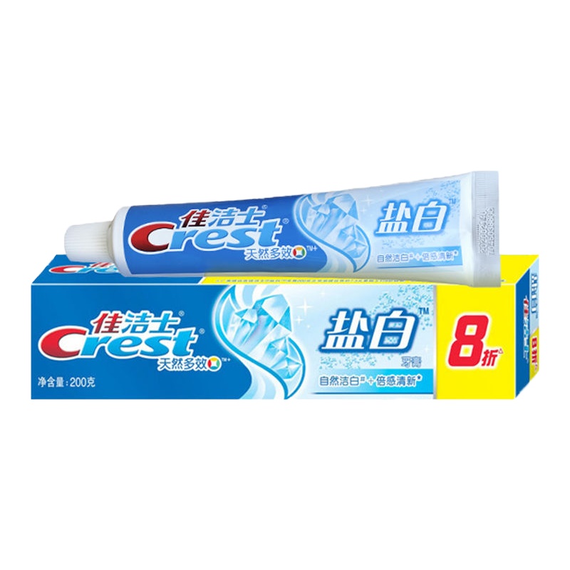 佳洁士天然多效盐白牙膏 200克 6支装