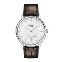 天梭(TISSOT)卡森臻我系列自动机械时尚休闲商务皮带男士手表T122.407.16.031.00