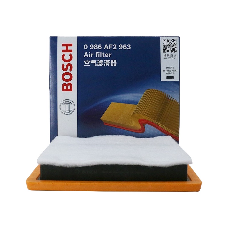 博世(BOSCH)空气滤清器0986AF2963(新速腾/途安/高尔夫7/明锐昕锐晶锐/朗境朗逸/POLO波罗/新捷达1