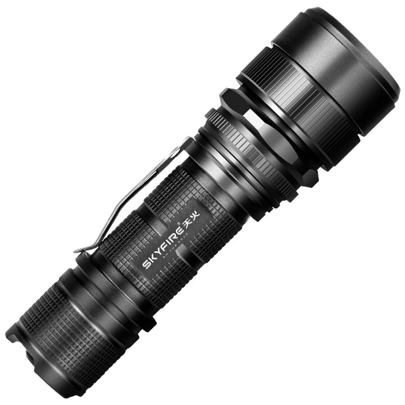 天火 强光手电筒可充电led超亮远射小便携变焦家用户外多功能灯 P70标配(含挂绳/USB快充/电池*1)