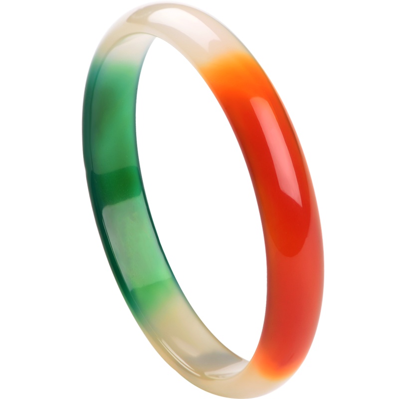 iSTONE/石头记天然彩色玛瑙吉利手环手镯女宝玉石饰品送礼送女友