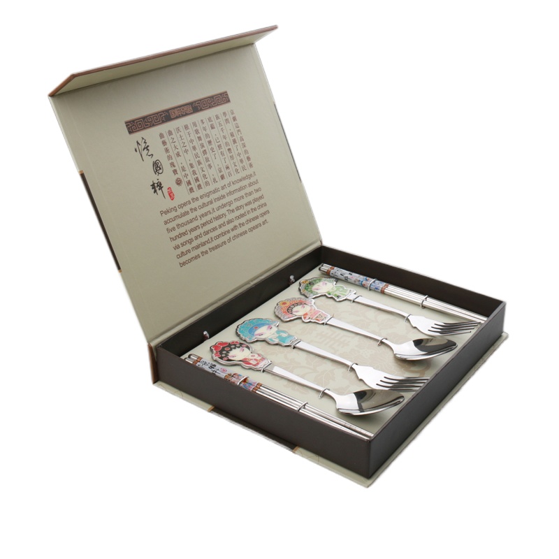 华典世通(HDST)LP-1317 京剧人物 三件组 文韬武略餐具礼盒套装 三件组60套起订