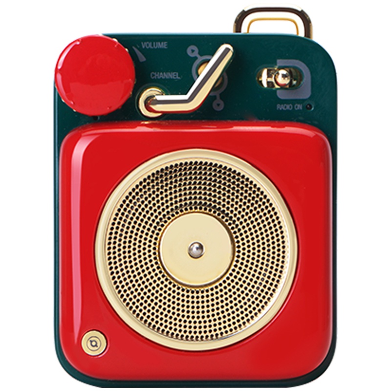 猫王P1原子唱机B612幸运红便携式复古无线蓝牙音箱迷你音响蓝牙小音箱小型音响低音炮语音播放器户外手机音箱