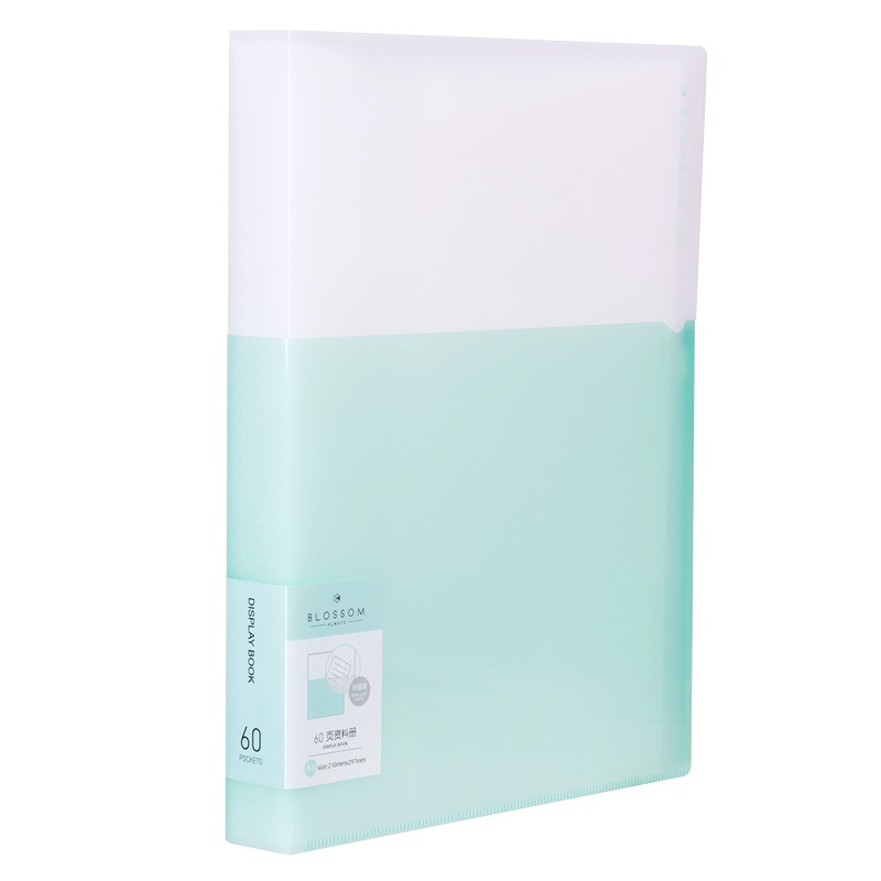 得力资料册收集册5077LV文件夹学生卷子分类孕期检查报告收纳试卷夹多功能60页大容量透明高中生插页分页神器