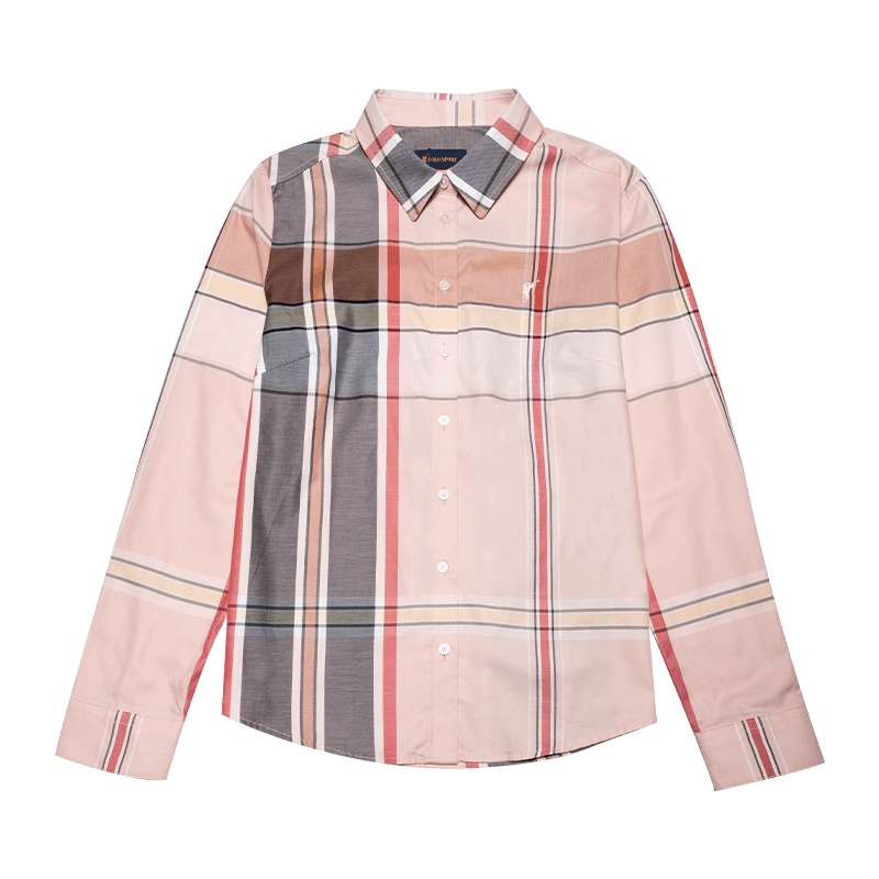 Polo Sport格子衬衫女2021春季新款休闲百搭收腰衬衣潮11L255614