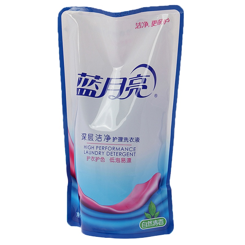 蓝月亮500g洁净洗衣液立袋-自然清香