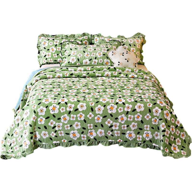 绘窝(HuiWo)家纺 水晶绒夹棉床上用品单品床单 牛奶绒床盖