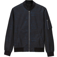 海一家2019秋季立领设计口袋装饰碎花点缀休闲夹克男