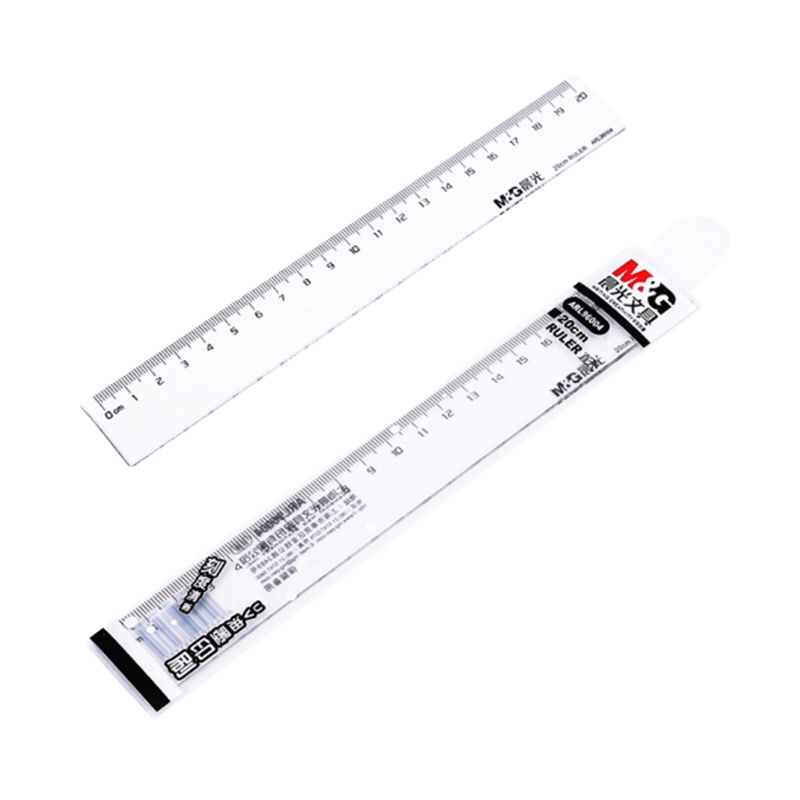 晨光(M&G)文具20cm学生绘图制图直尺塑料刻度尺子 单把装ARL96004 5把装