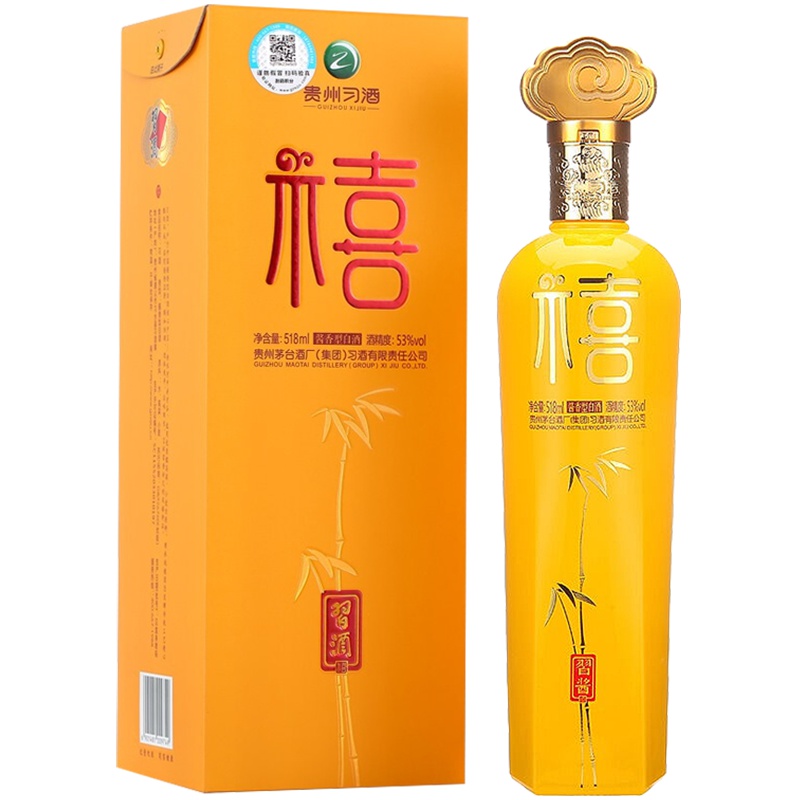 茅台集团贵州习酒 福禧(婚宴)53度518ml单瓶酱香型白酒 習酒(XI LIQUOR)(新老包装随机发货)