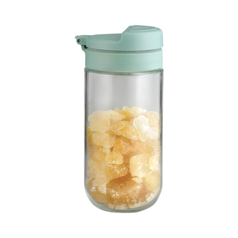 乐扣乐扣LOCK&LOCK 玻璃密封储物罐 按压式厨房冰箱储物收纳容器 五谷杂粮零食储物瓶800ml LLG805MIT