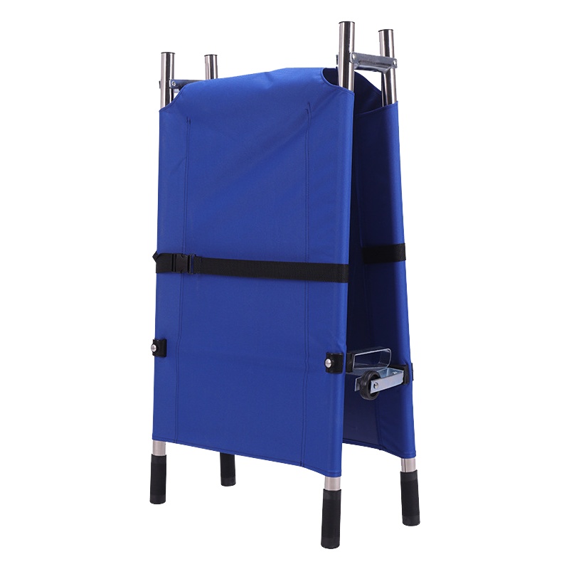 朋安不锈钢可折叠担架加厚两折款蓝色承重150KG消防救援伤员演练急救担架救护车足球篮球比赛救援器材