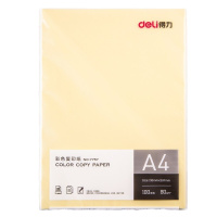 得力(deli) 7757彩色复印纸-A4-80g-(包)浅黄色宁选