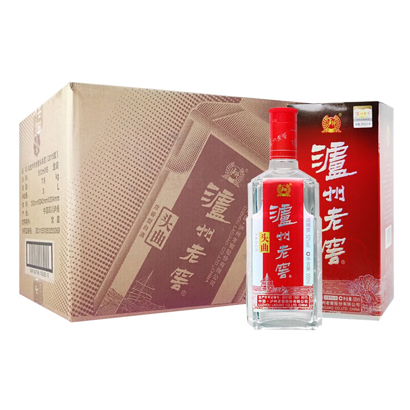 泸州老窖头曲52度 500ml*6瓶整箱装浓香型白酒[可开发票 保证正品]