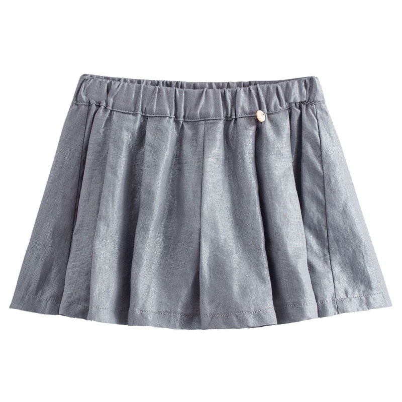 茵曼童装夏季中大女童舒适棉麻短裙裤