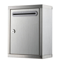 海斯迪克 gnjz-1484 加厚不锈钢意见箱 防水投诉建议箱信箱 挂墙扫黑除恶举报箱创意