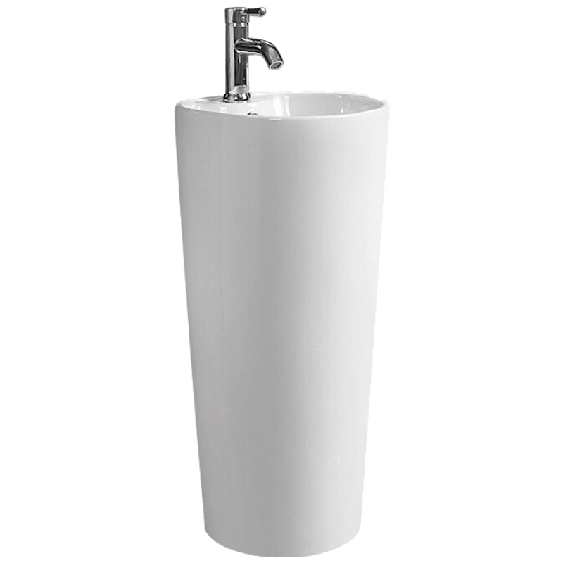 时尚家装落地式洗手池户外洗脸盆陶瓷洗面盆一体阳台立柱盆小卫生间洗手盆 放心购安心抵