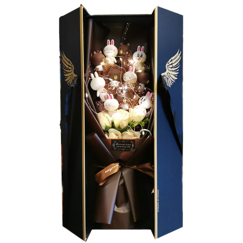 生日礼物女生闺蜜创意送女友有意义浪漫网红ins抖音同款东西情侣香皂玫瑰花礼盒33朵红玫瑰花束三八妇女节礼物送妈妈实用礼品