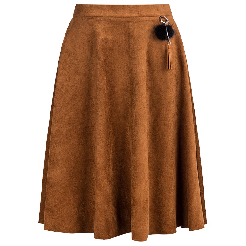 拉夏贝尔candie’s秋季女装新款复古百搭显瘦a字半身裙女30074277