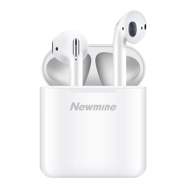 纽曼P30白色真无线蓝牙耳机 跑步运动入耳式单双耳蓝牙通话耳机 触控苹果安卓oppo小米vivo荣耀手机通用女生款可爱男