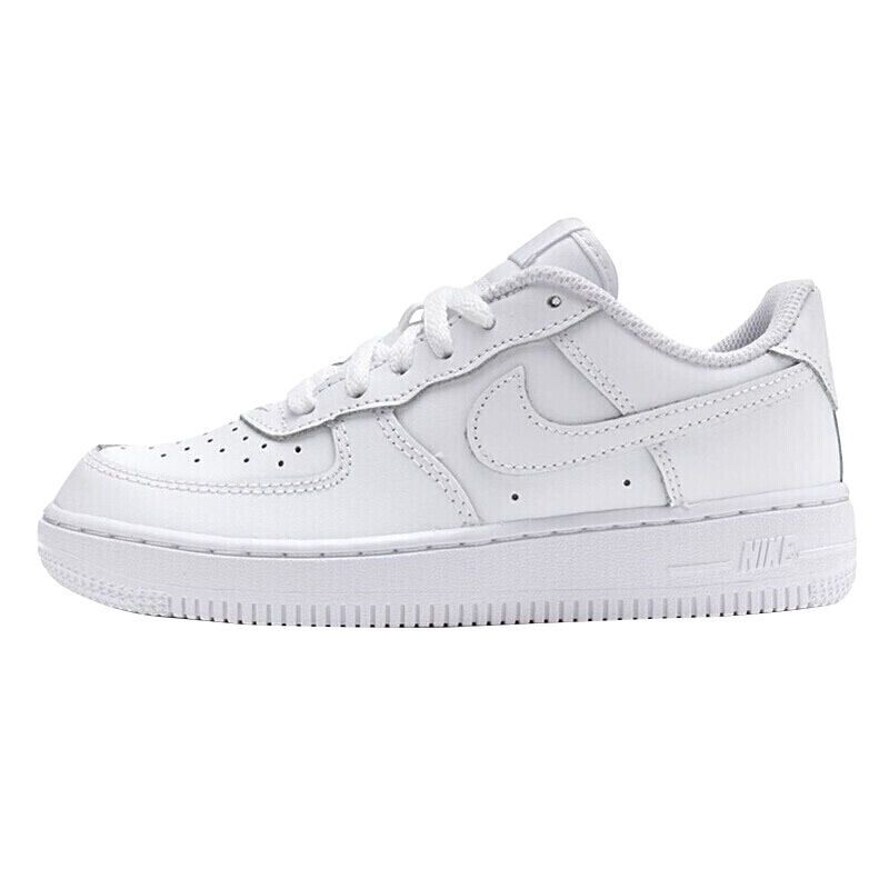 Nike耐克Air Force1空军一号AF1男女鞋板鞋小白鞋GS系列时尚休闲鞋 白色314192-117