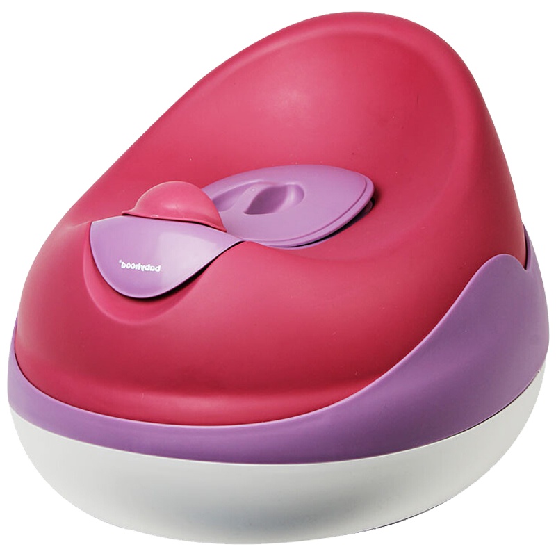 世纪宝贝(babyhood)儿童马桶坐便器男女宝宝加大1-3-6岁婴幼儿尿盆小孩便盆舒雅坐便器BH-126 紫红色