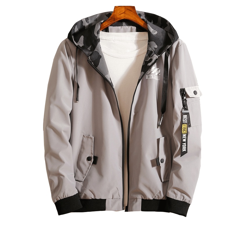 花花公子(PLAYBOY ICON) 男士秋季时尚休闲夹克潮流夹克衫外套 J021