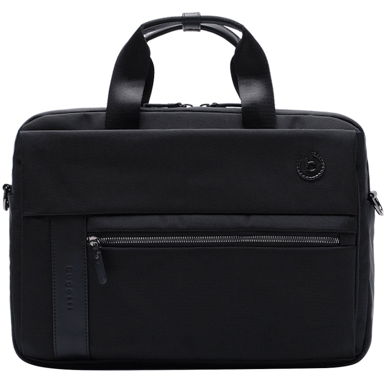 bugatti 德国轻奢品牌 男士简约商务公文包大容量牛津布15英寸高档手提笔记本电脑包单肩斜挎包男