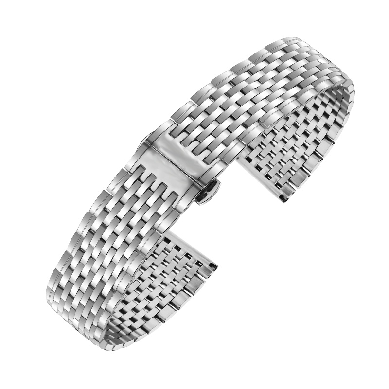 傲途表带配件适用于浪琴嘉岚典藏系列L4手表带精钢钢带金属钢表链男女手表链 13 16 18 20mm