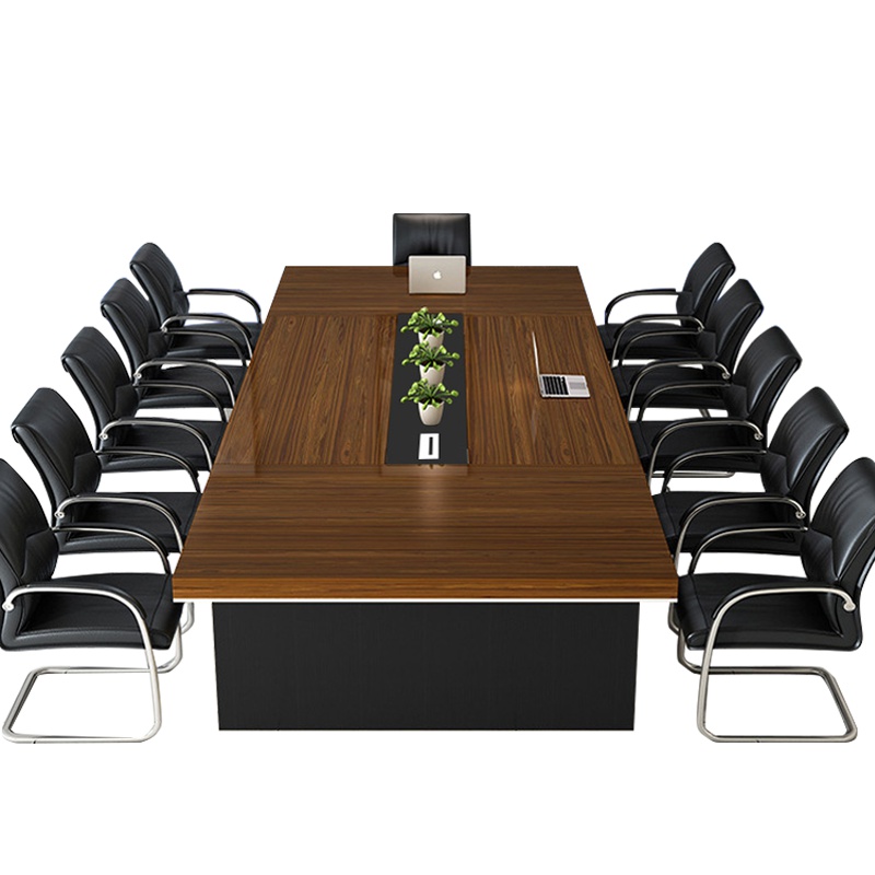 鑫金虎 办公家具简约办公家具木纹色会议桌其他人造板办公桌会议桌简单大气板式会议桌