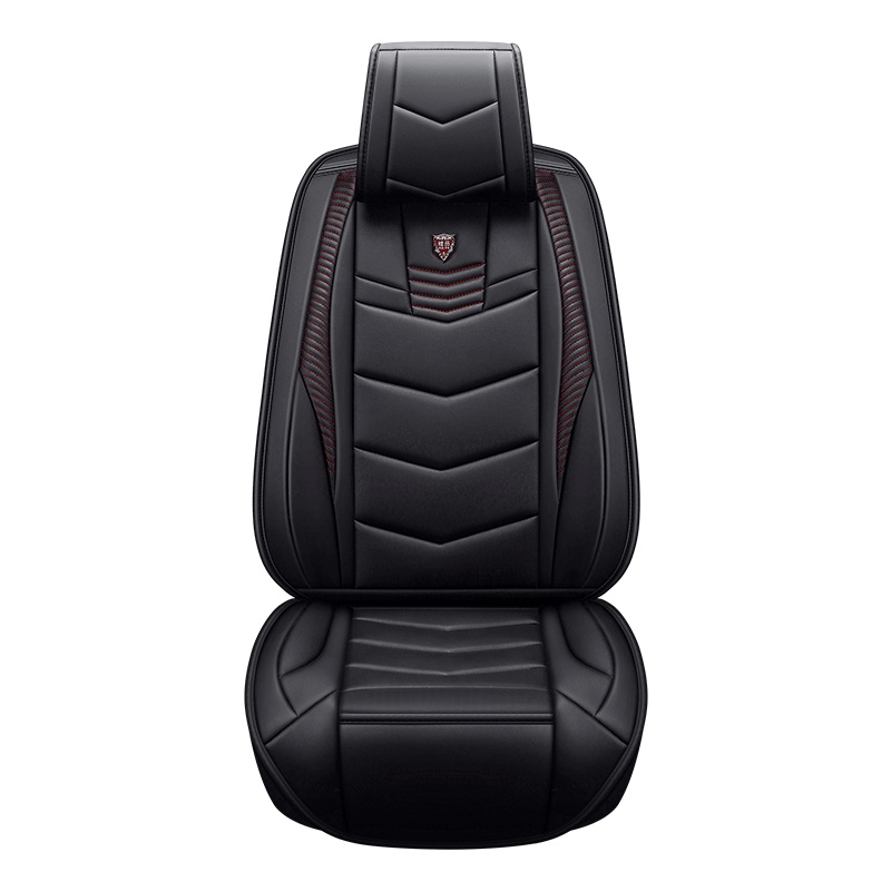 汽车坐垫四季通用大包围座垫套全包围皮革座套英朗卡罗拉迈腾雅阁宝来奇骏博越多种车型通用 I-80870-BR 黑红色