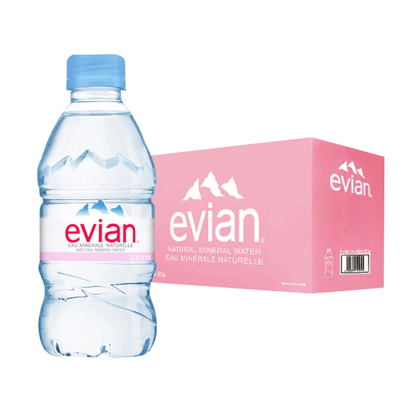 法国 evian依云矿泉水 330ml*24瓶 整箱装