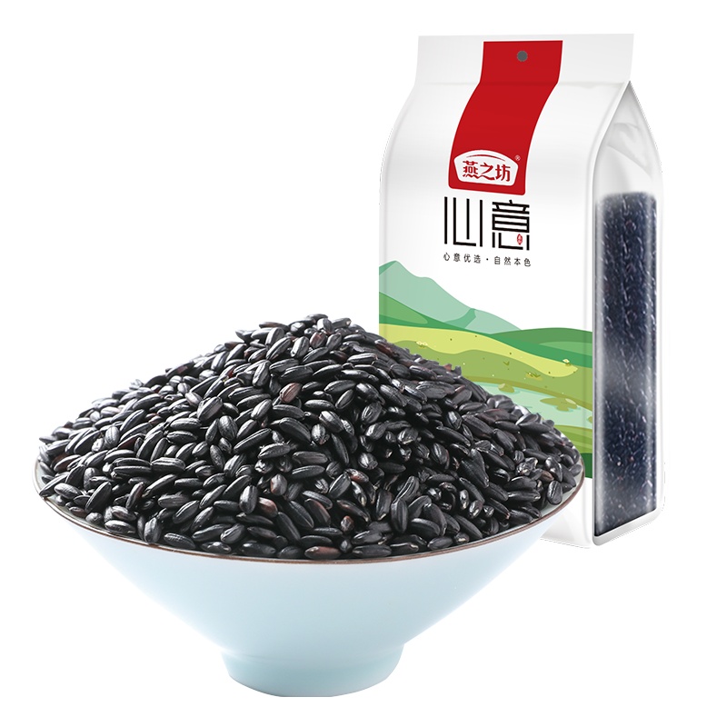 燕之坊心意珍贡黑米黑米五谷杂粮粗粮早餐粥食品2斤装