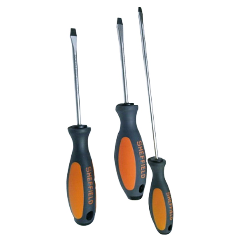 钢盾 双色柄一字螺丝批 3X150mm S056104