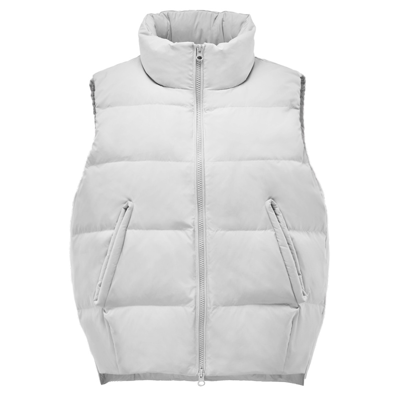 坦博尔新品羽绒马甲女立领休闲百搭纯色韩版潮