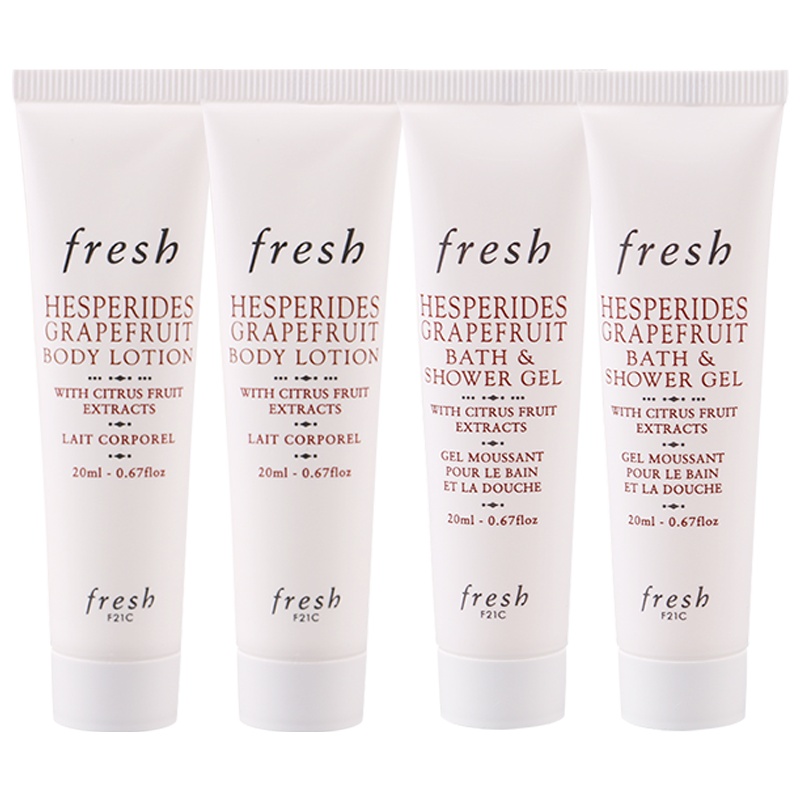 馥蕾诗西柚果香身体乳20ml*2+馥蕾诗西柚果香沐浴露20ml*2