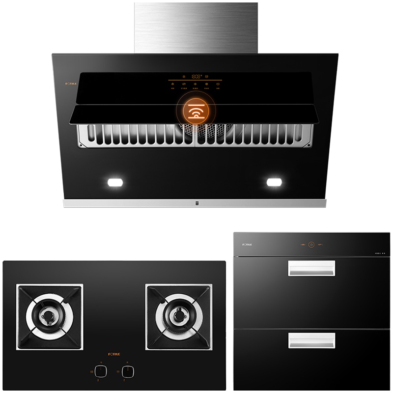 方太(FOTILE)20立方风魔方 侧吸 触控式抽油烟机燃气灶消毒柜烟灶消套餐JQD10T+HC86BE+J45ES