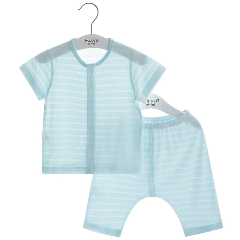 哈贝比（happyB）初生婴儿衣服新生儿套装夏装夏季男女宝宝空调服短袖套装