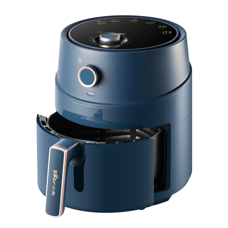 小熊(Bear)空气炸锅 QZG-A15Q1 蓝色 4.6L大容量家用全自动定时可调温电炸锅无油烟空气炸锅薯条机烤箱