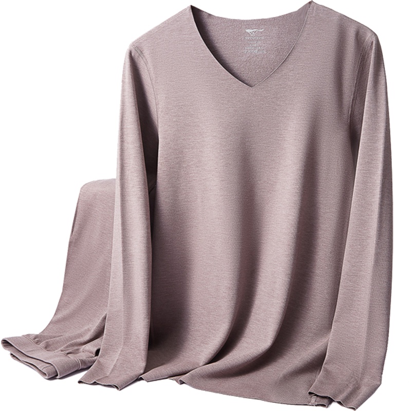 七匹狼 【极地德绒】秋冬舒适透气加绒秋衣秋裤德绒倍暖男士保暖内衣套装