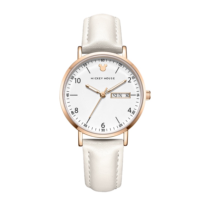迪士尼手表女款学生儿童女孩小学生女童中学生初中生高中生大学生初高中女生少女轻薄日历星期夜光防水石英表