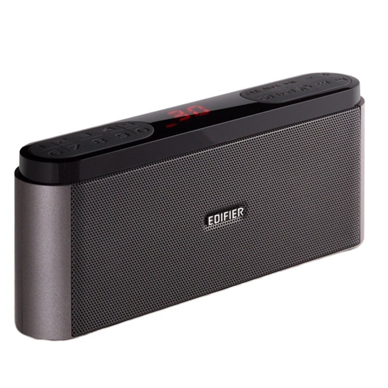 漫步者(EDIFIER) M19迷你便携FM插卡音箱 中老年户外收音机小音箱 铁灰色