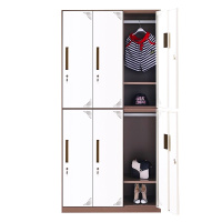 苏美特更衣柜铁皮柜健身房浴室员工职员柜拆装柜薄边六门更衣柜咖啡色