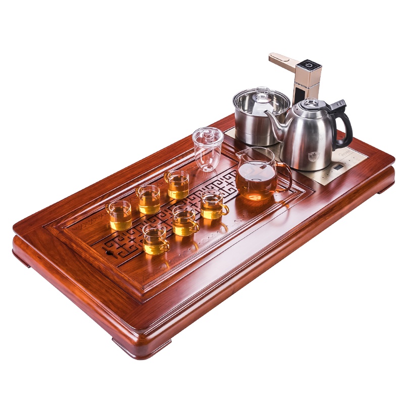 金杞(JINQI) 整套茶具全自动上水电热水壶耐热消毒烧水煮茶自动续水刺猬紫檀茶盘202B款套装