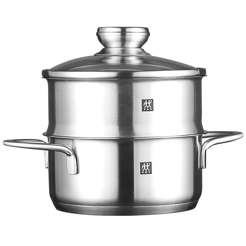 德国双立人(ZWILLING)不锈钢奶锅蒸笼套装家用汤锅宝宝辅食锅